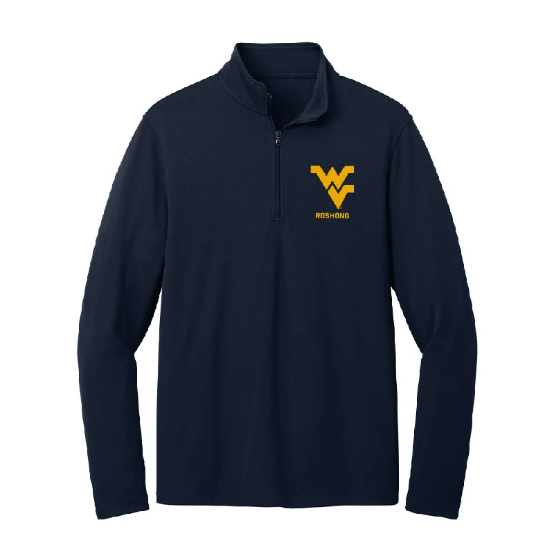 West Virginia - NCAA Women's Soccer : Kassidy Roshong - Lightweight Quarter Zip Jacket Zip Front Button Front Snap Front West Virginia - NCAA Women's Soccer : Kassidy Roshong - Lightweight Quarter Zip Jacket Zip Front Button Front Snap Front
