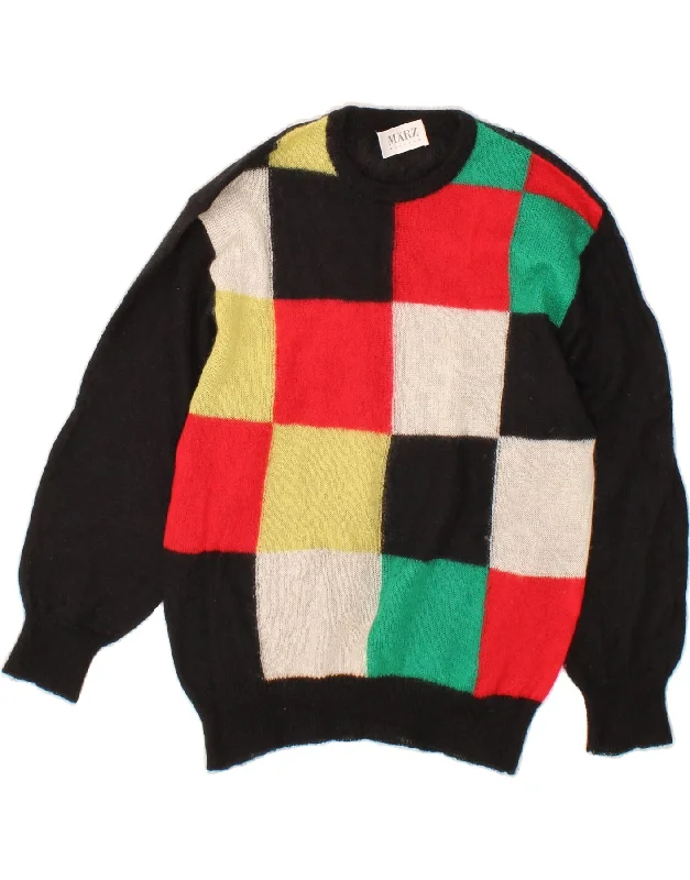 MARZ Womens Crew Neck Jumper Sweater UK 14 Medium Multicoloured Graphic Sweater Embroidered Appliqued MARZ Womens Crew Neck Jumper Sweater UK 14 Medium Multicoloured Graphic Sweater Embroidered Appliqued