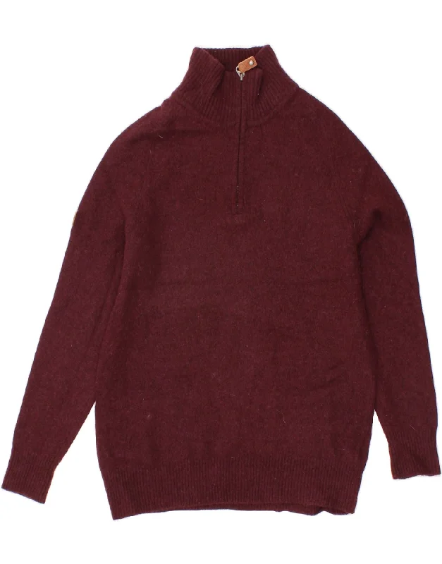 SUPERDRY Womens Zip Neck Jumper Sweater UK 16 Large Burgundy Lambswool Mesh Fabric Canvas Fabric Denim Fabric SUPERDRY Womens Zip Neck Jumper Sweater UK 16 Large Burgundy Lambswool Mesh Fabric Canvas Fabric Denim Fabric