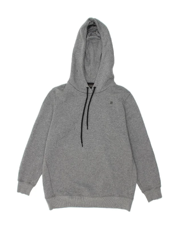 G-STAR Womens Graphic Hoodie Jumper UK 16 Large Grey Cotton Hoodie with Mock Neck Collared Structured G-STAR Womens Graphic Hoodie Jumper UK 16 Large Grey Cotton Hoodie with Mock Neck Collared Structured