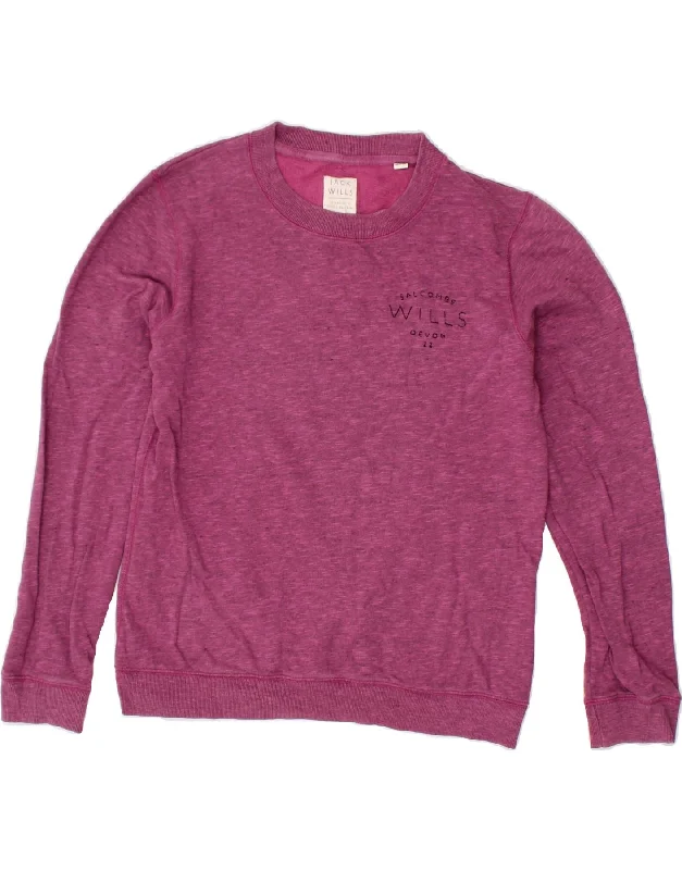 JACK WILLS Womens Sweatshirt Jumper UK 12 Medium Purple Cotton Hoodie Jacket Zipper Layering JACK WILLS Womens Sweatshirt Jumper UK 12 Medium Purple Cotton Hoodie Jacket Zipper Layering