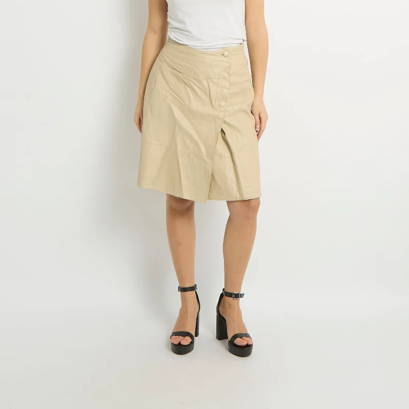 Leather Mini Skirt - UK 8 denim skirt casual