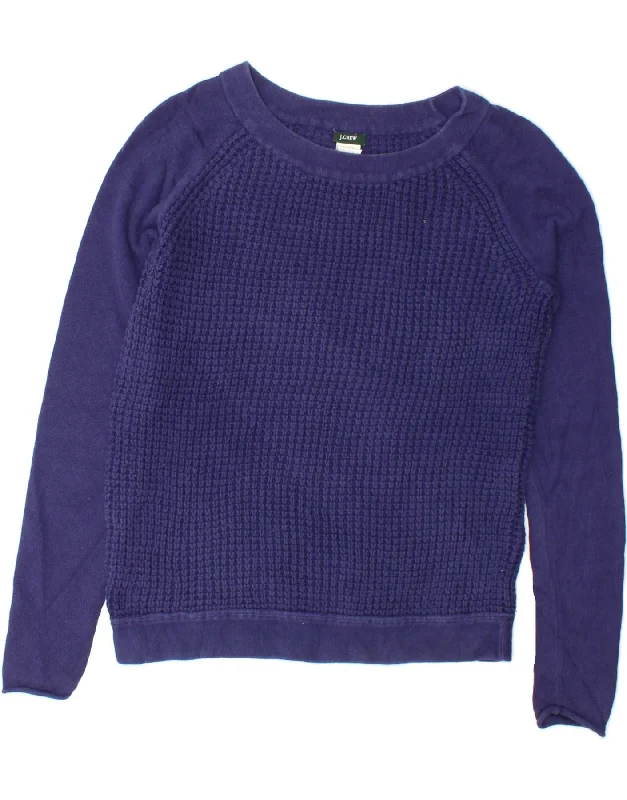J. CREW Womens Crew Neck Jumper Sweater UK 6 XS Navy Blue Cotton Elegant Classic Vintage J. CREW Womens Crew Neck Jumper Sweater UK 6 XS Navy Blue Cotton Elegant Classic Vintage