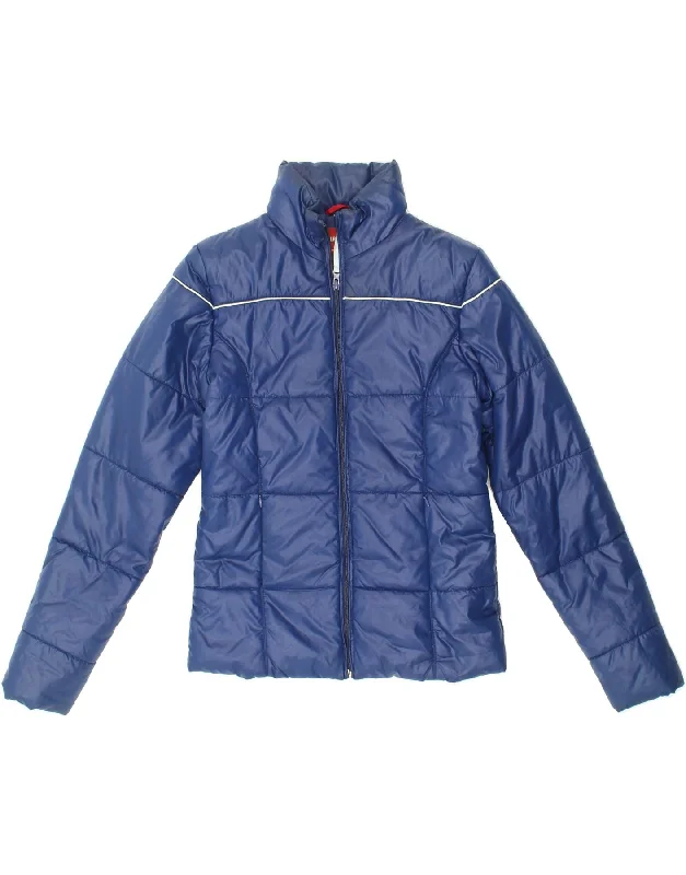 CARRERA Womens Padded Jacket UK 10 Small Blue Polyamide Wool Jacket Cashmere Jacket Tweed Jacket CARRERA Womens Padded Jacket UK 10 Small Blue Polyamide Wool Jacket Cashmere Jacket Tweed Jacket