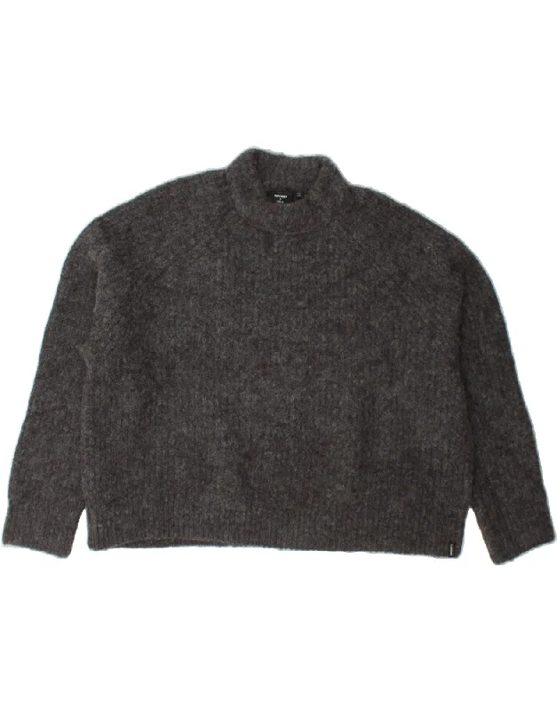 SUPERDRY Womens Turtle Neck Jumper Sweater UK 16 Large Grey Alpaca Wool Open Front Closed Front Wrap Front SUPERDRY Womens Turtle Neck Jumper Sweater UK 16 Large Grey Alpaca Wool Open Front Closed Front Wrap Front