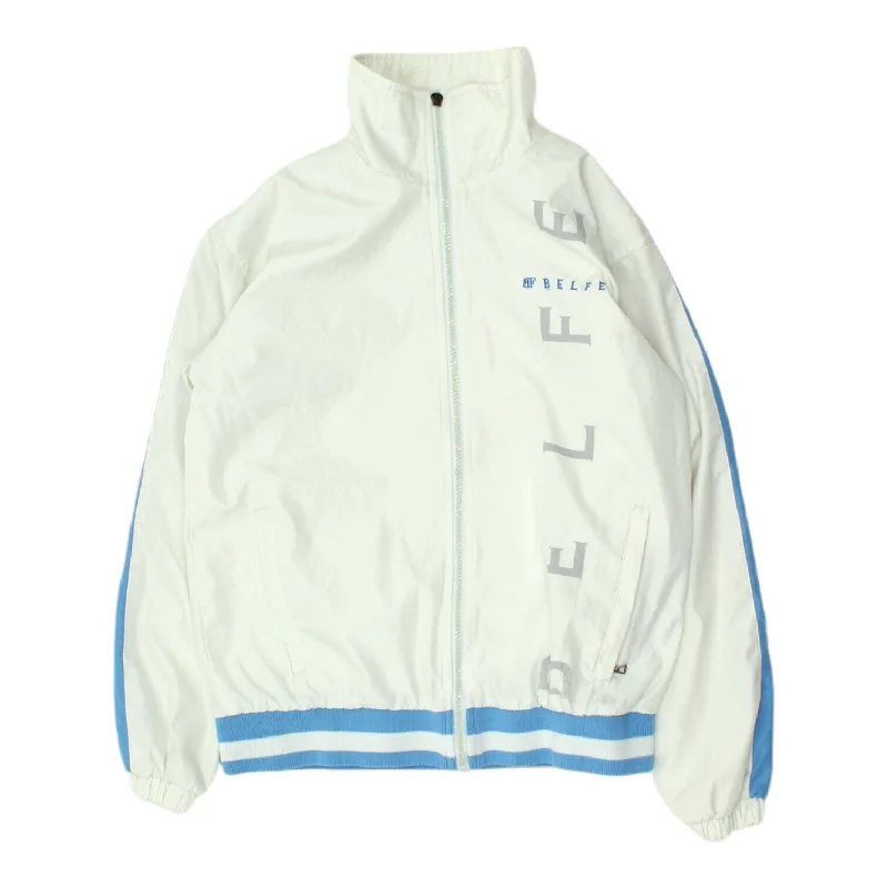 Belfe Womens White Track Jacket | Vintage High End Designer Sportswear VTG Collared Jacket Crew Neck Jacket Turtle Neck Jacket Belfe Womens White Track Jacket | Vintage High End Designer Sportswear VTG Collared Jacket Crew Neck Jacket Turtle Neck Jacket