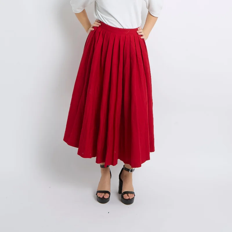 Cotton Pleated Wrap Skirt - UK 8 lace skirt romantic