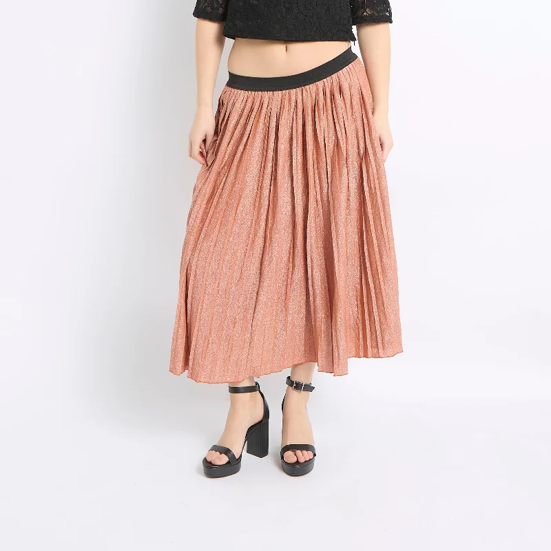 Sparkly Pleated Midi Skirt - UK 6 velvet skirt plush