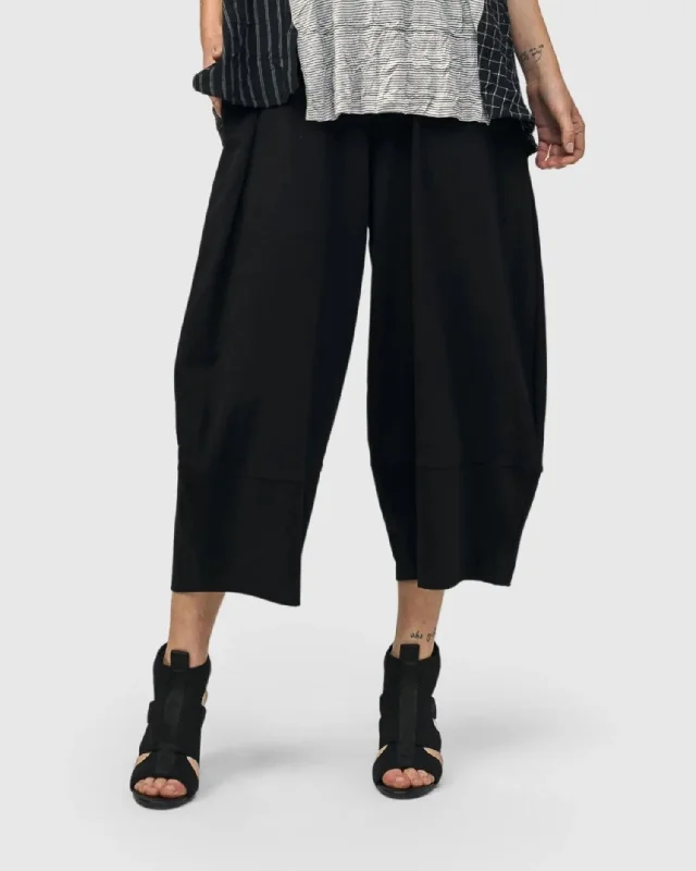 Urban Brooklyn Lantern Pants, Black Comfortable Fleece Pants