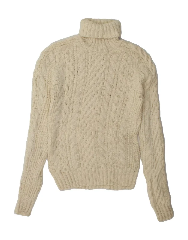 J. CREW Womens Roll Neck Jumper Sweater UK 12 Medium Off White Wool Boxy Sweater Fitted Sweater A-Line J. CREW Womens Roll Neck Jumper Sweater UK 12 Medium Off White Wool Boxy Sweater Fitted Sweater A-Line