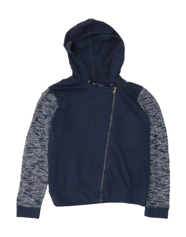 CHAPS Womens Petite Zip Hoodie Sweater UK 18 XL Navy Blue Colourblock Hoodie with Color Block Contrast Stylish CHAPS Womens Petite Zip Hoodie Sweater UK 18 XL Navy Blue Colourblock Hoodie with Color Block Contrast Stylish