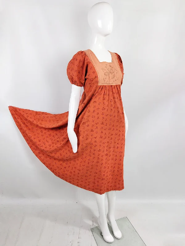 Vintage India Imports of Rhode Island Indian Cotton Block Print Dress, 1970s Tunics Practical easy-care Vintage India Imports of Rhode Island Indian Cotton Block Print Dress, 1970s Tunics Practical easy-care