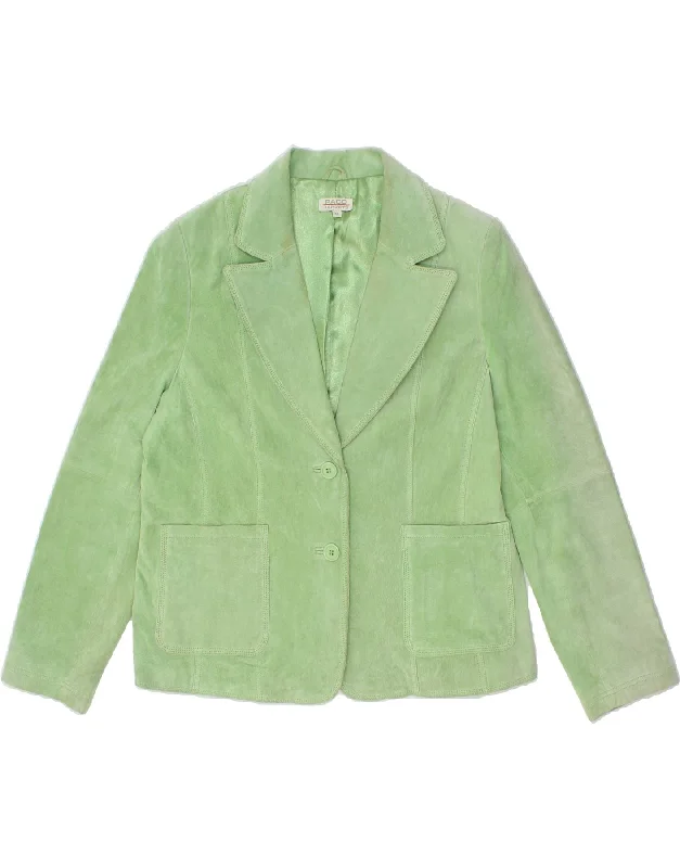 PACO Womens Suede 2 Button Blazer Jacket UK 18 XL Green Leather Corduroy Jacket Velvet Jacket Brocade Jacket PACO Womens Suede 2 Button Blazer Jacket UK 18 XL Green Leather Corduroy Jacket Velvet Jacket Brocade Jacket