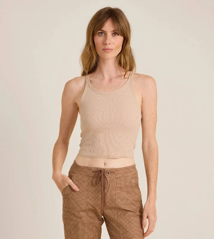 Wind Worn Tank Top metallic tank top