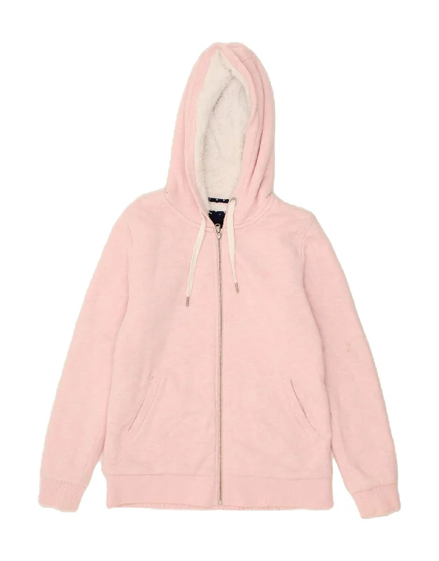 CREW CLOTHING Womens Zip Hoodie Sweater UK 10 Small Pink Cotton Nylon Fabric Polyester Fabric Spandex Fabric CREW CLOTHING Womens Zip Hoodie Sweater UK 10 Small Pink Cotton Nylon Fabric Polyester Fabric Spandex Fabric