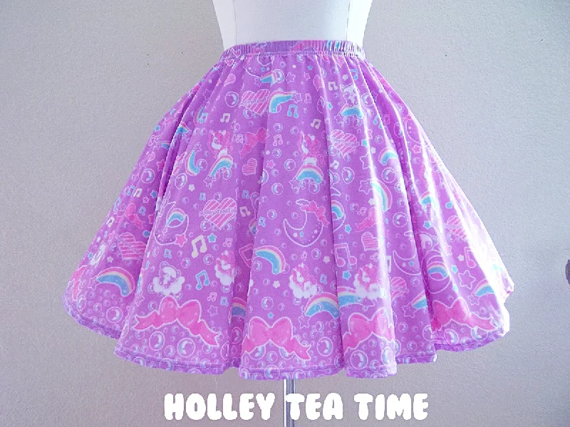 Bubbly dreams purple skater skirt [made to order] leather skirt durable