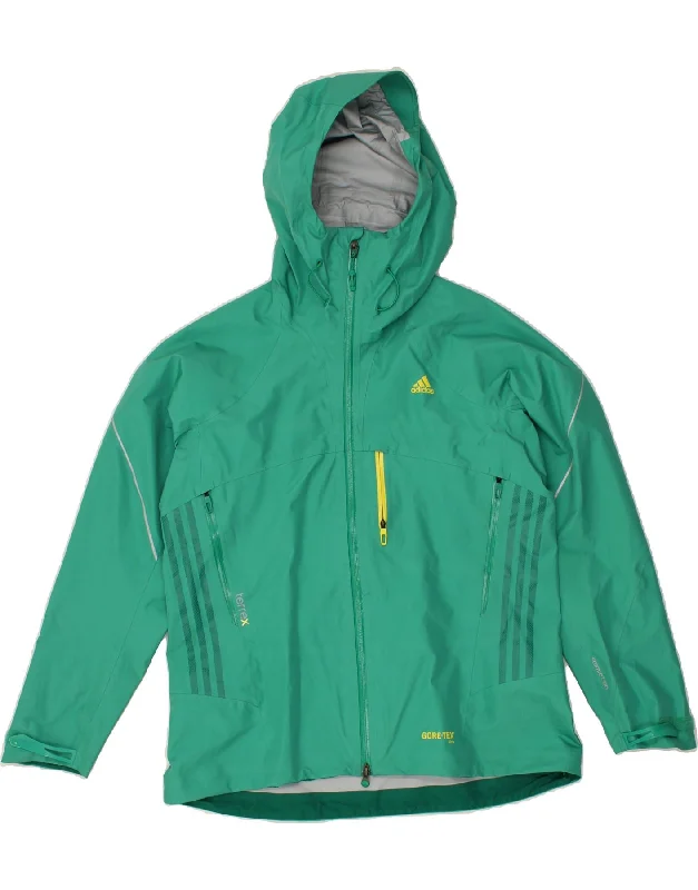 ADIDAS Womens Hooded Rain Jacket UK 20 2XL Green Polyamide Insulated Jacket Fitted Jacket Loose Jacket ADIDAS Womens Hooded Rain Jacket UK 20 2XL Green Polyamide Insulated Jacket Fitted Jacket Loose Jacket