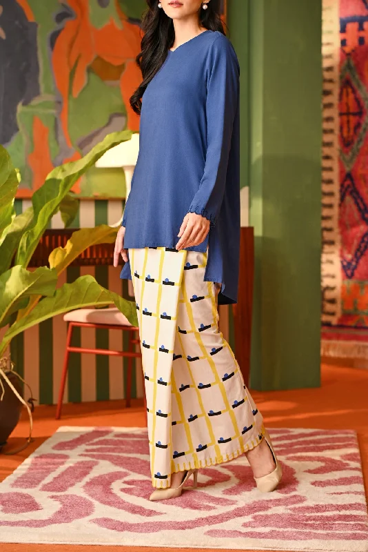 The Rasa Cinta Women Folded Skirt - Lemon Garden corduroy skirt cozy