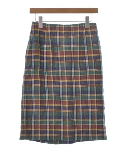 23ku Knee length skirts patchwork skirt art