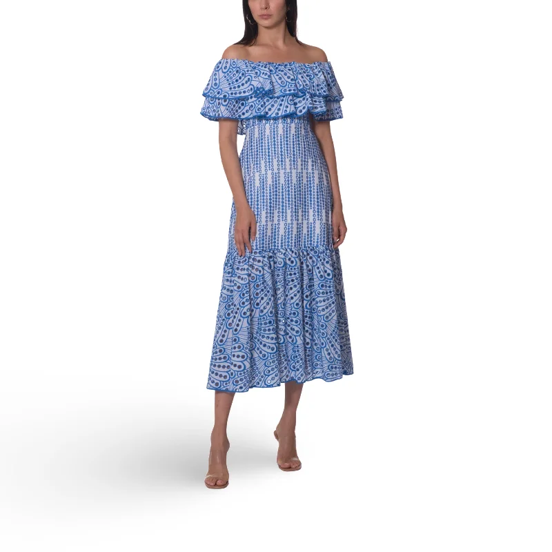 Off The Shoulder Knee Length Dress