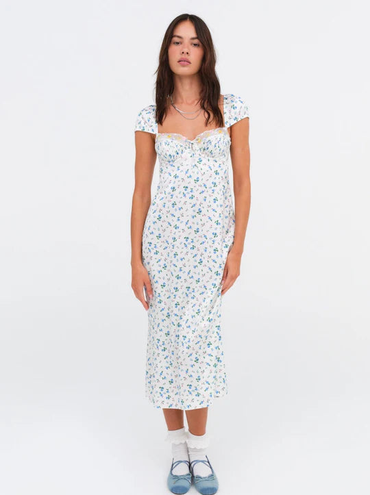 For Love & Lemons Paloma Midi Slip Dress