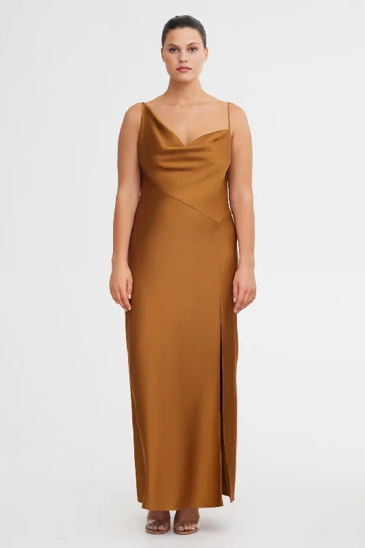 Significant Other Annabel Bias Dress - Gold