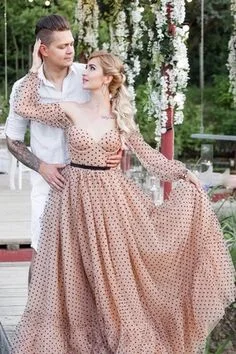 Champagne sweetheart off shoulder tulle long prom dress    cg21397