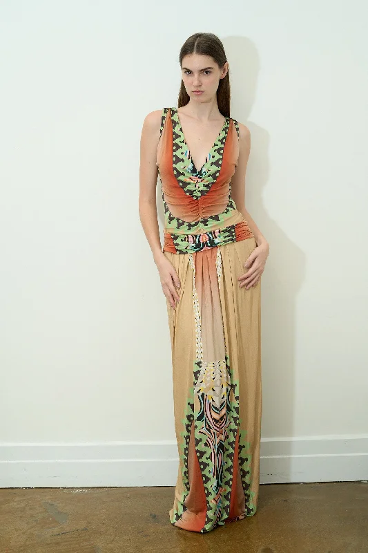 Vintage Etro Silk Long Dress Size M