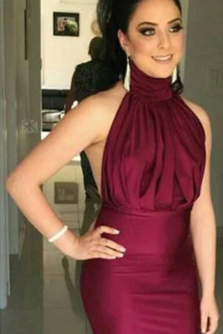 Burgundy Backless Real Made Prom Dresses Long Evening Dresses Prom Dresses On Sale