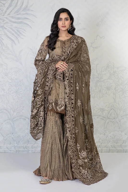 Traditional Crushed Gharara Kameez Pakistani Dress
