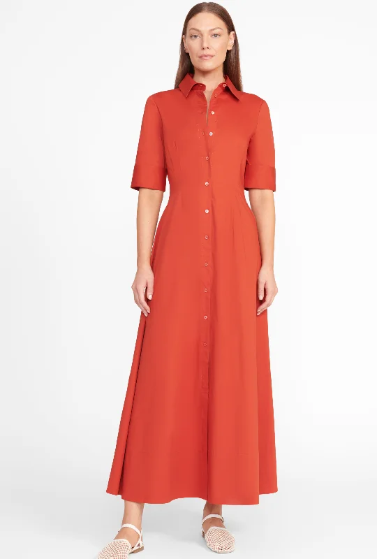 Staud Maxi Joan Dress - Rust