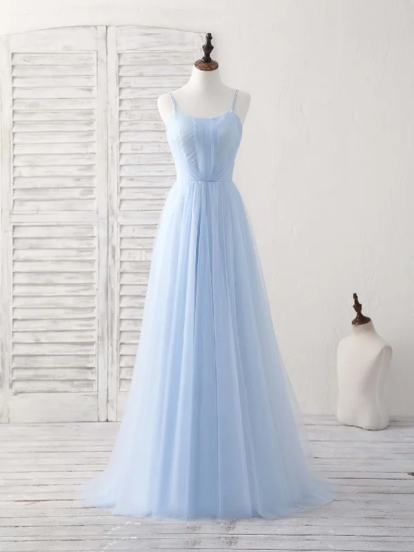 Light Blue Tulle A-Line Formal Party Dress Bridesmaid Dress,DP1442 Tunics Chic fashionable Light Blue Tulle A-Line Formal Party Dress Bridesmaid Dress,DP1442 Tunics Chic fashionable