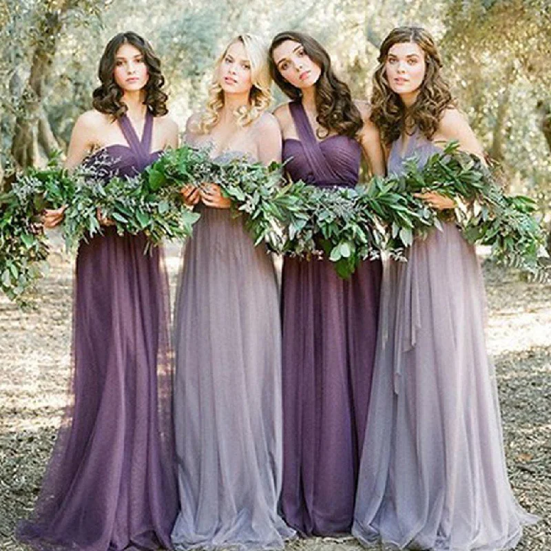 Convertiable Mismatched Tulle Long Wedding Party Dresses Cheap Charming Bridesmaid Dresses, TYP0310 Tunics Sophisticated sleek Convertiable Mismatched Tulle Long Wedding Party Dresses Cheap Charming Bridesmaid Dresses, TYP0310 Tunics Sophisticated sleek
