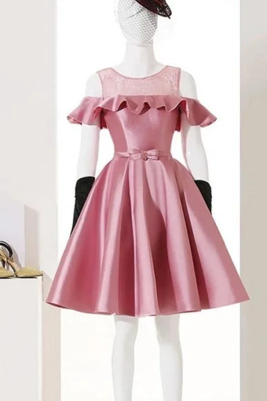Dusty Rose Homecoming Prom Dresses Satin Cocktail Short Party Dress Tunics Brand named Dusty Rose Homecoming Prom Dresses Satin Cocktail Short Party Dress Tunics Brand named