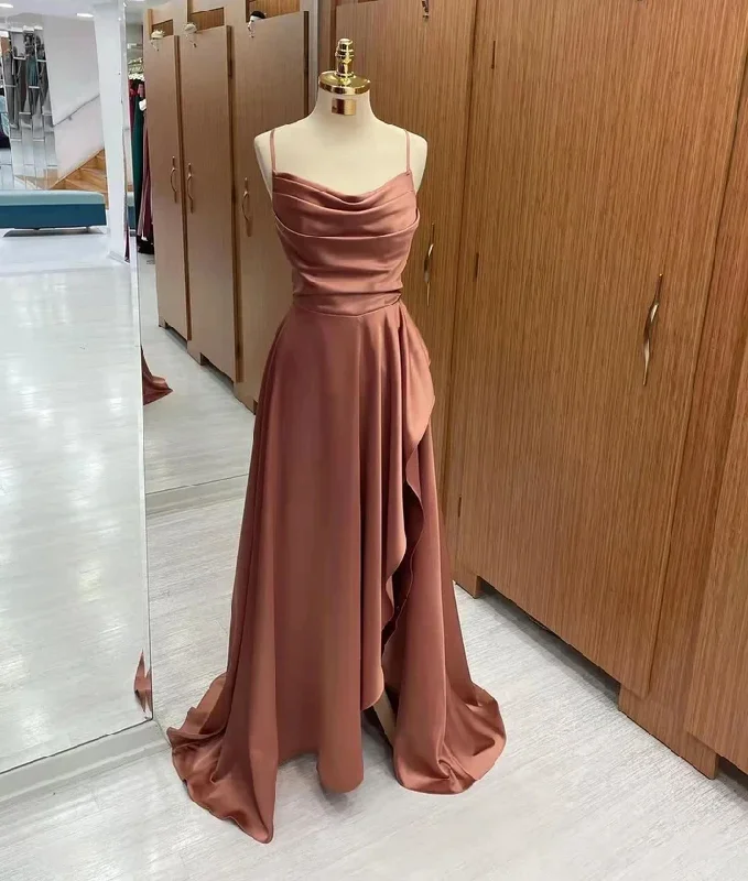 Elegant Straps A-Line Satin Long party Dress Bridesmaid Dress, DP2624 Tunics Vintage classic Elegant Straps A-Line Satin Long party Dress Bridesmaid Dress, DP2624 Tunics Vintage classic