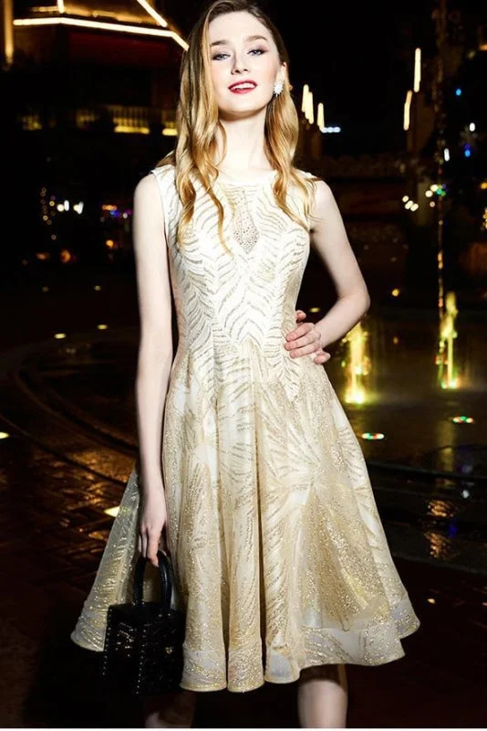Gorgeous A Line Knee Length Homecoming with Rhinestones Princess Party Dress Tunics Prom sequined Gorgeous A Line Knee Length Homecoming with Rhinestones Princess Party Dress Tunics Prom sequined