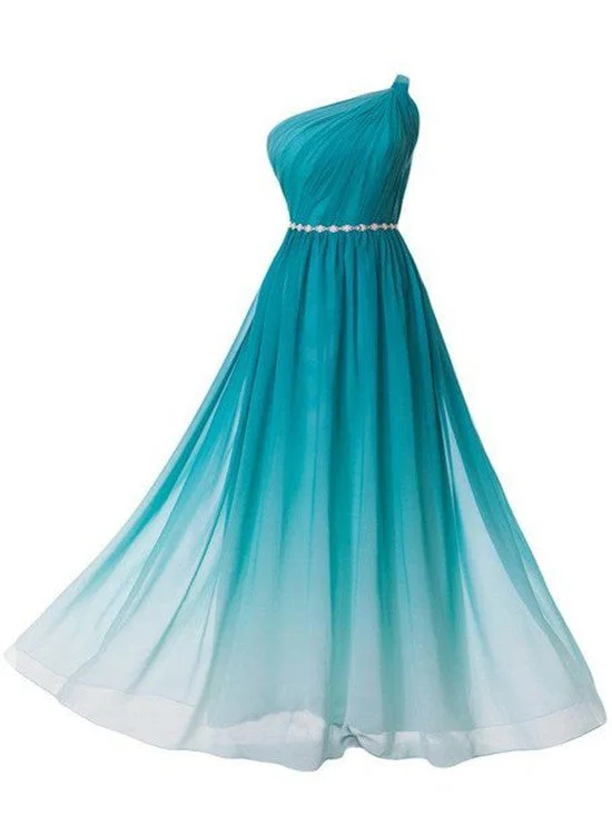 Gradient Lovely One Shoulder Prom Dresses, Gradient Bridesmaid Dresses, Party Dresses, Formal Gowns Tunics Essential wardrobe Gradient Lovely One Shoulder Prom Dresses, Gradient Bridesmaid Dresses, Party Dresses, Formal Gowns Tunics Essential wardrobe
