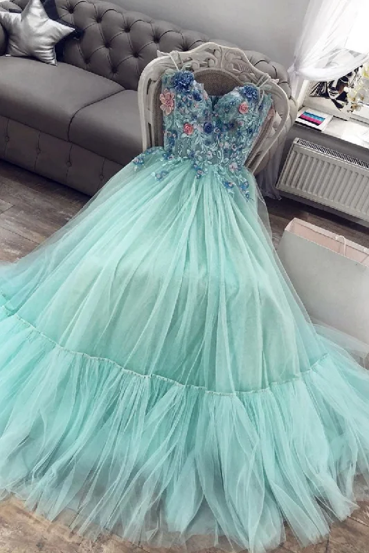 Green sweetheart tulle lace long prom dress green evening dress Tunics Corduroy durable Green sweetheart tulle lace long prom dress green evening dress Tunics Corduroy durable