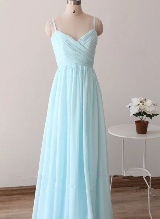Light Blue Straps Long Prom Dresses, Light Blue Bridesmaid Dresses, Chiffon Party Dresses Tunics Sale discount Light Blue Straps Long Prom Dresses, Light Blue Bridesmaid Dresses, Chiffon Party Dresses Tunics Sale discount