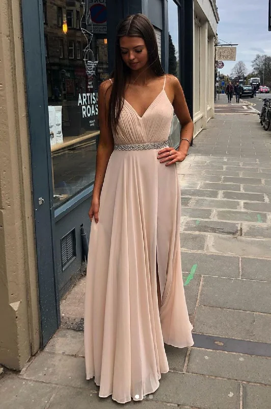 Simple v neck chiffon long prom dress chiffon evening dress Boatneck Modish Everyday Simple v neck chiffon long prom dress chiffon evening dress Boatneck Modish Everyday