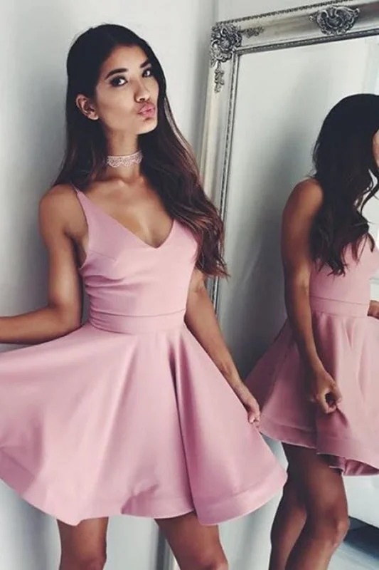 Simple V Neck Sleeveless Homecoming Cute Mini Prom Gown Cheap Party Dress Tunics Gym athletic Simple V Neck Sleeveless Homecoming Cute Mini Prom Gown Cheap Party Dress Tunics Gym athletic