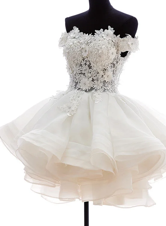 White Lovely Applique Party Dresses, Charming Formal Dresses, Homecoming Dresses Tunics Summer linen White Lovely Applique Party Dresses, Charming Formal Dresses, Homecoming Dresses Tunics Summer linen