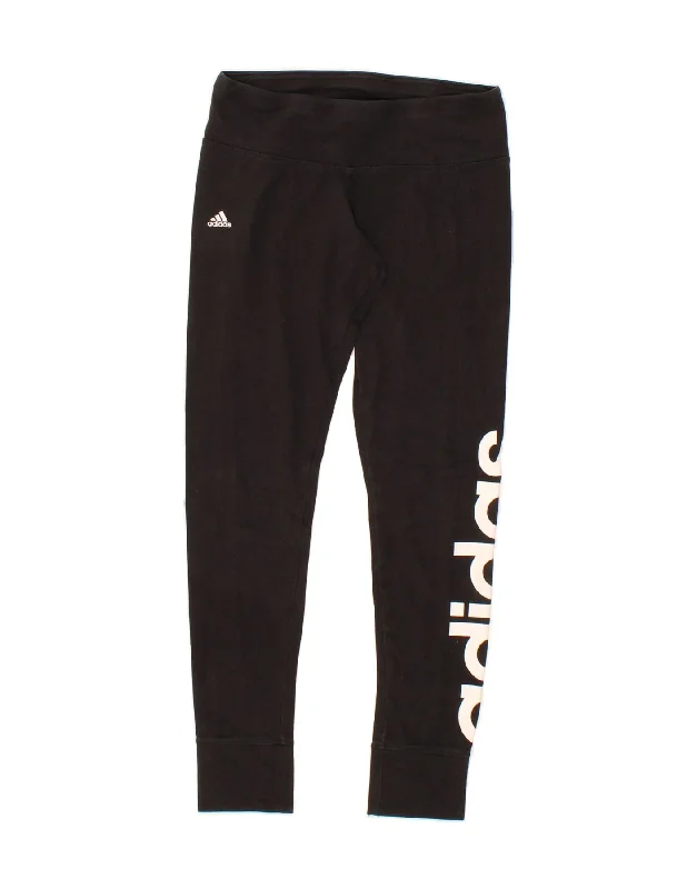 ADIDAS Womens Climalite Graphic Leggings UK 8/10 Small Black Cotton Elegant Stretchy Faux Leather Leggings ADIDAS Womens Climalite Graphic Leggings UK 8/10 Small Black Cotton Elegant Stretchy Faux Leather Leggings