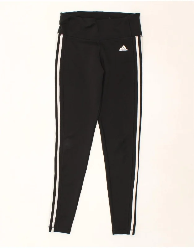 ADIDAS Womens Climalite Leggings UK 12/14 Medium Black Polyester Fashionable Fitted Workout Leggings ADIDAS Womens Climalite Leggings UK 12/14 Medium Black Polyester Fashionable Fitted Workout Leggings