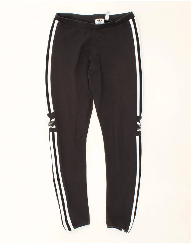 ADIDAS Womens Graphic Leggings UK 10 Small Black Cotton Cozy Yoga Compression Leggings ADIDAS Womens Graphic Leggings UK 10 Small Black Cotton Cozy Yoga Compression Leggings