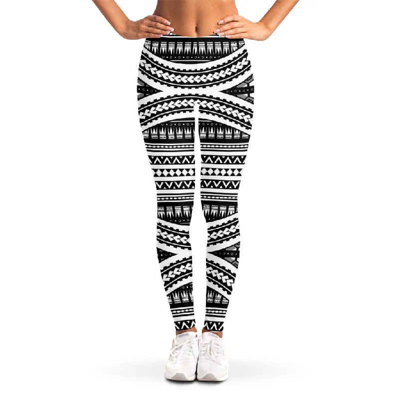 Maori Tattoo Polynesian Tribal Print Women's Leggings Fashionable Moisture-Wicking Leggings Maori Tattoo Polynesian Tribal Print Women's Leggings Fashionable Moisture-Wicking Leggings