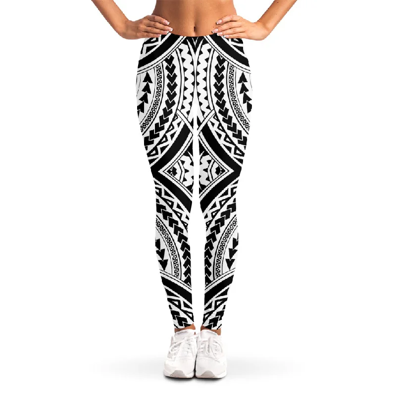 Maori Tribal Polynesian Tattoo Print Women's Leggings Stylish Printed Sport Leggings Maori Tribal Polynesian Tattoo Print Women's Leggings Stylish Printed Sport Leggings