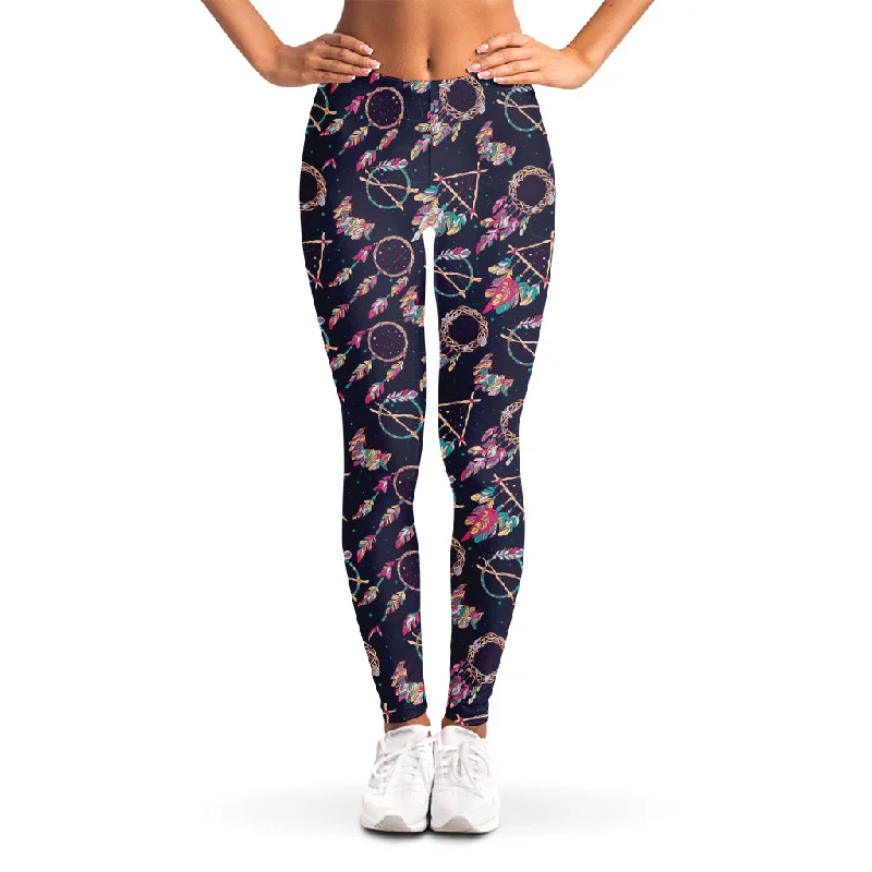 Native American Dream Catcher Print Women's Leggings Trendy Colorblock Print Leggings Native American Dream Catcher Print Women's Leggings Trendy Colorblock Print Leggings