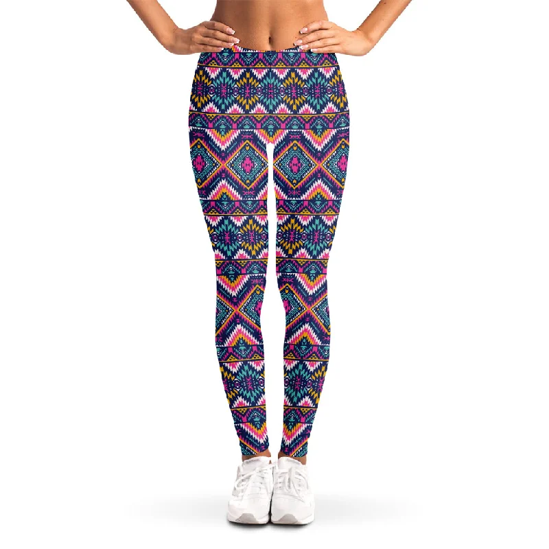 Native American Navajo Tribal Print Women's Leggings Fashionable Ribbed Knit Leggings Native American Navajo Tribal Print Women's Leggings Fashionable Ribbed Knit Leggings