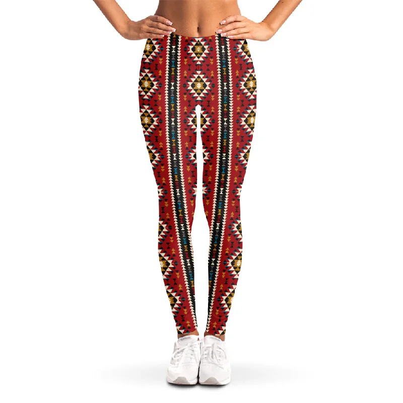 Native American Tribal Pattern Print Women's Leggings Stylish Stretch Print Leggings Native American Tribal Pattern Print Women's Leggings Stylish Stretch Print Leggings